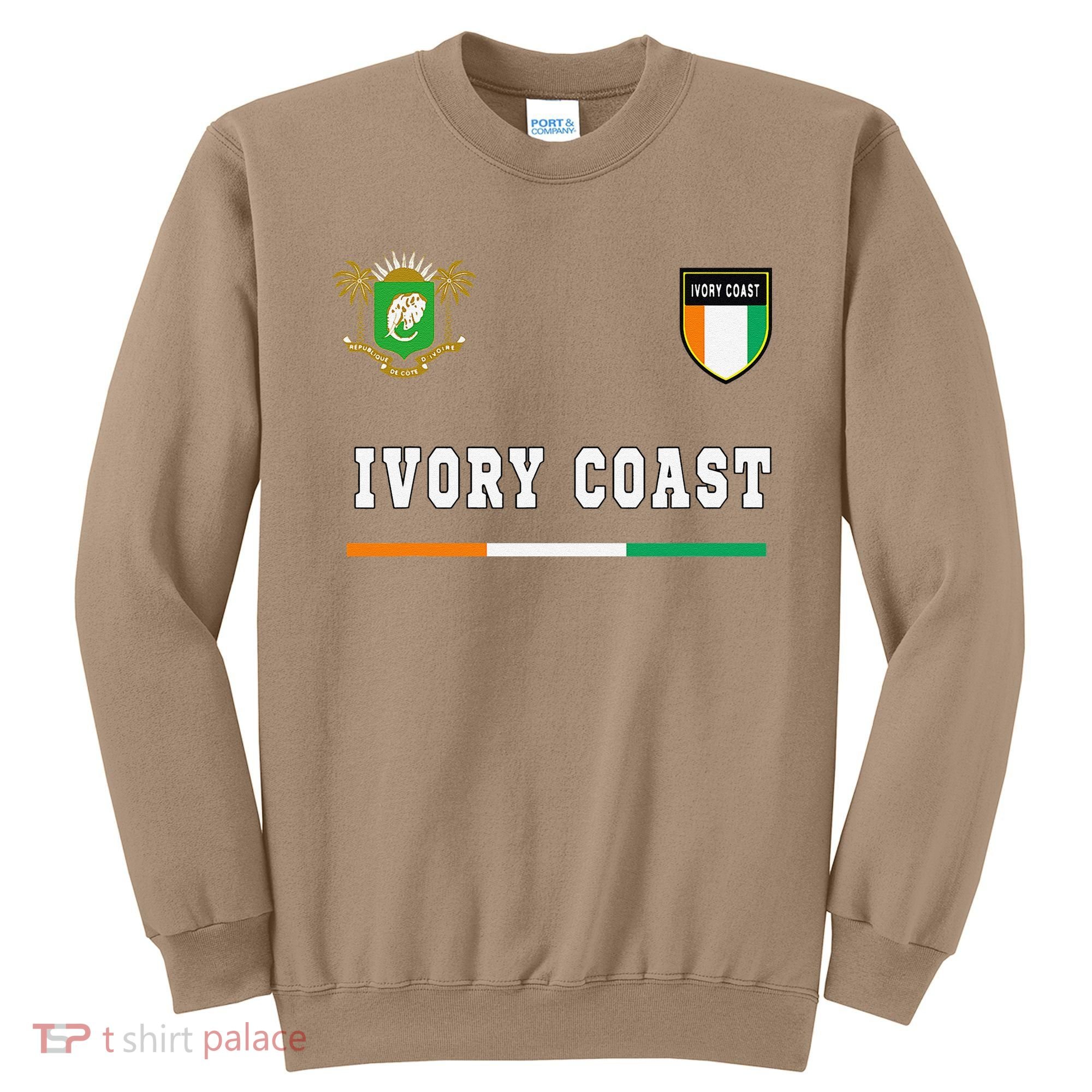 Ivory Coast Sportsoccer Jersey Flag Football Sweatshirt