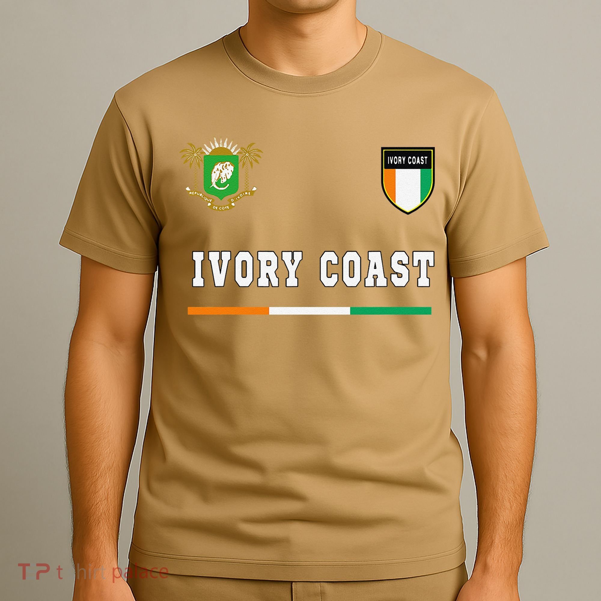 Ivory Coast Sportsoccer Jersey Flag Football T-Shirt