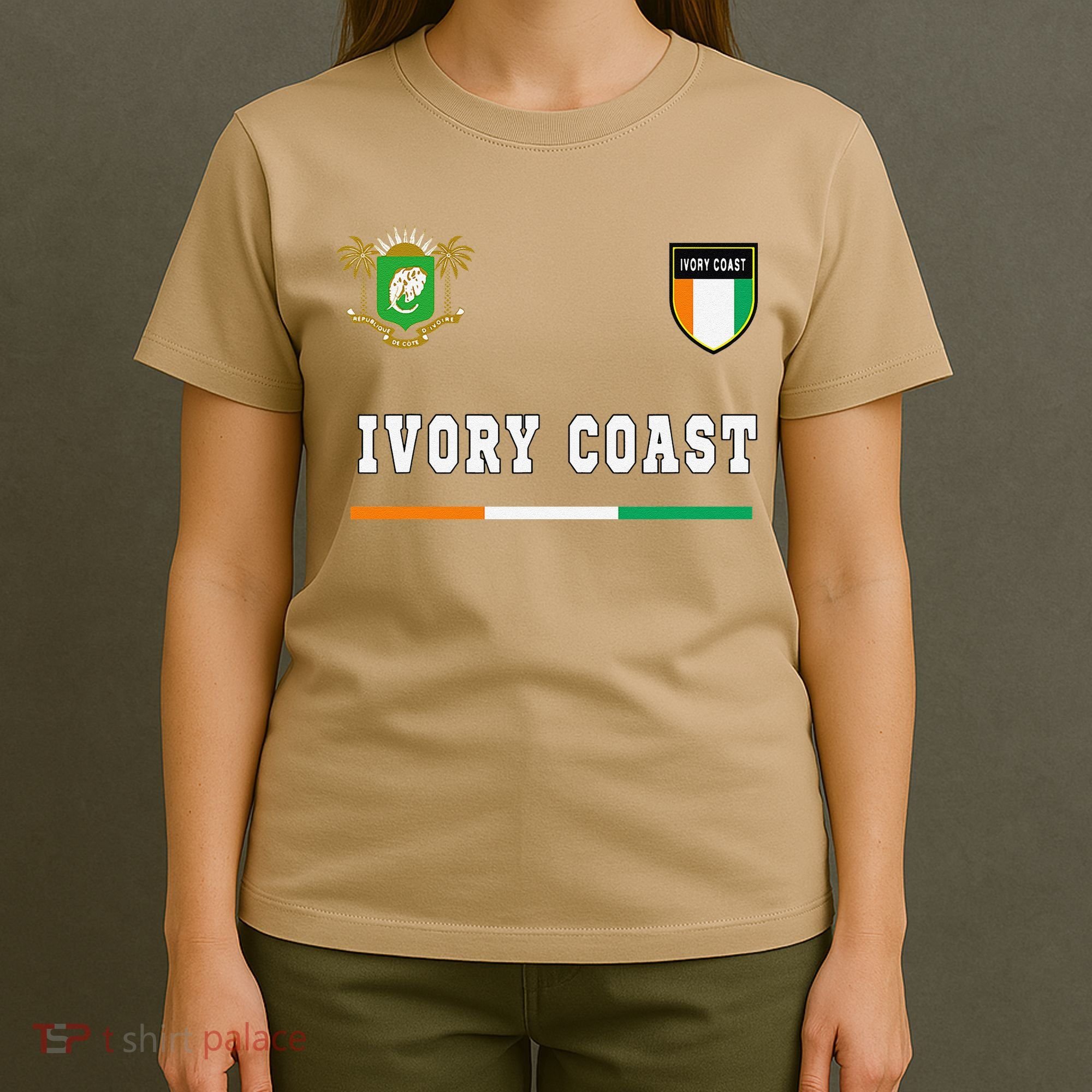 Ivory Coast Sportsoccer Jersey Flag Football T-Shirt