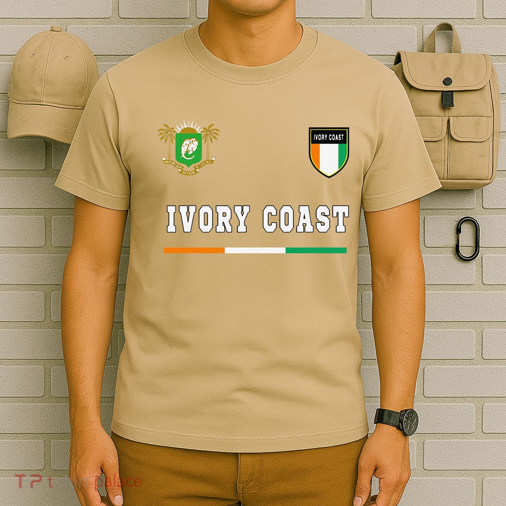Ivory Coast Sportsoccer Jersey Flag Football T-Shirt