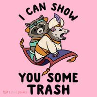I Can Show You Some Trash, Funny Raccoon And Possum Coaster thumb 2