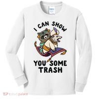 I Can Show You Some Trash, Funny Raccoon And Possum Kids Long Sleeve Shirt thumb 0