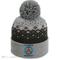 I Could Shit A Better President Poop Emblem The Baniff Cuffed Pom Beanie thumb 0