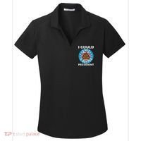 I Could Shit A Better President Poop Emblem Women's Dry Zone Grid Polo thumb 0