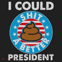 I Could Shit A Better President Poop Emblem Crop Fleece Hoodie thumb 2