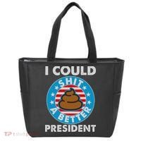 I Could Shit A Better President Poop Emblem Tote Bag thumb 0