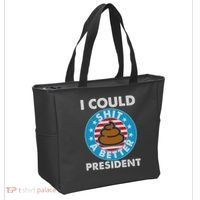 I Could Shit A Better President Poop Emblem Tote Bag thumb 2