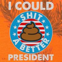 I Could Shit A Better President Poop Emblem Kati Licensed 12" Camo Cuffed Beanie thumb 2