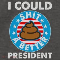 I Could Shit A Better President Poop Emblem Vector Backpack thumb 2