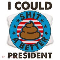 I Could Shit A Better President Poop Emblem Ceramic Ornament thumb 2