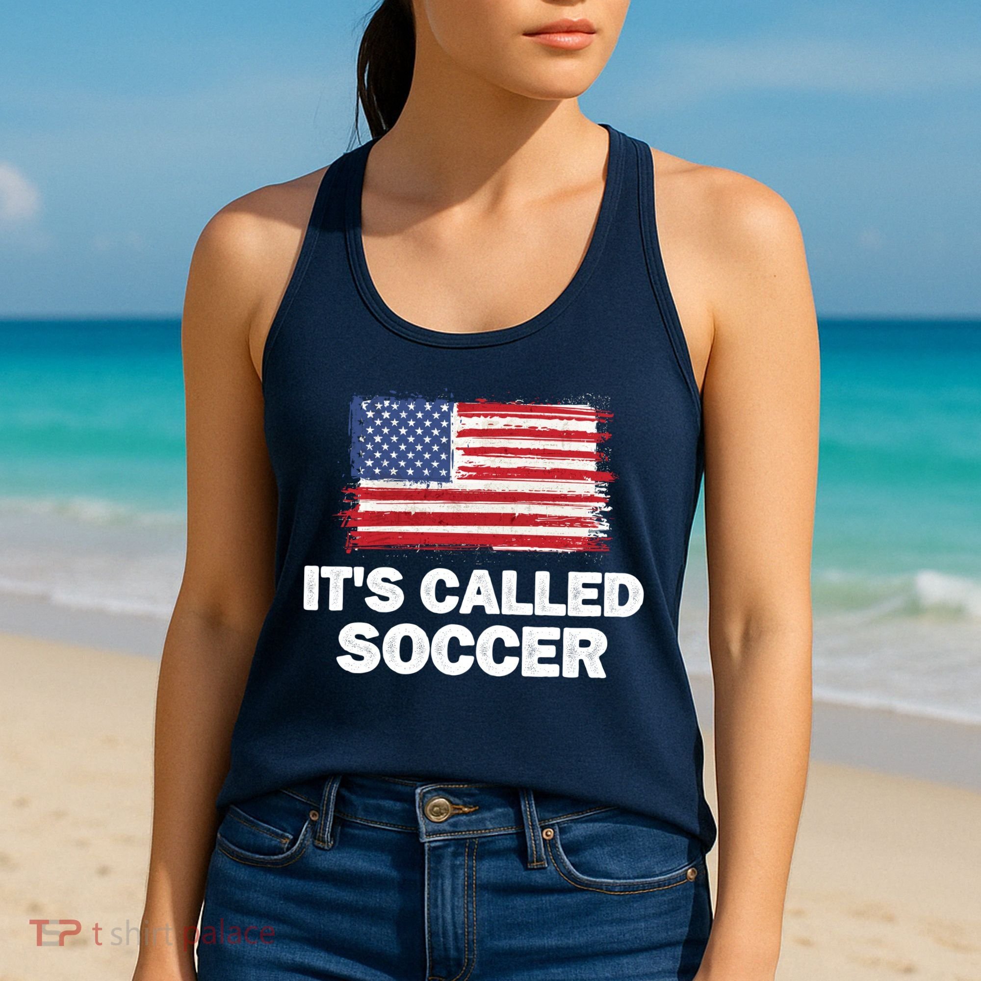 It's Called Soccer World Usa Football Cup Women's Tank Top