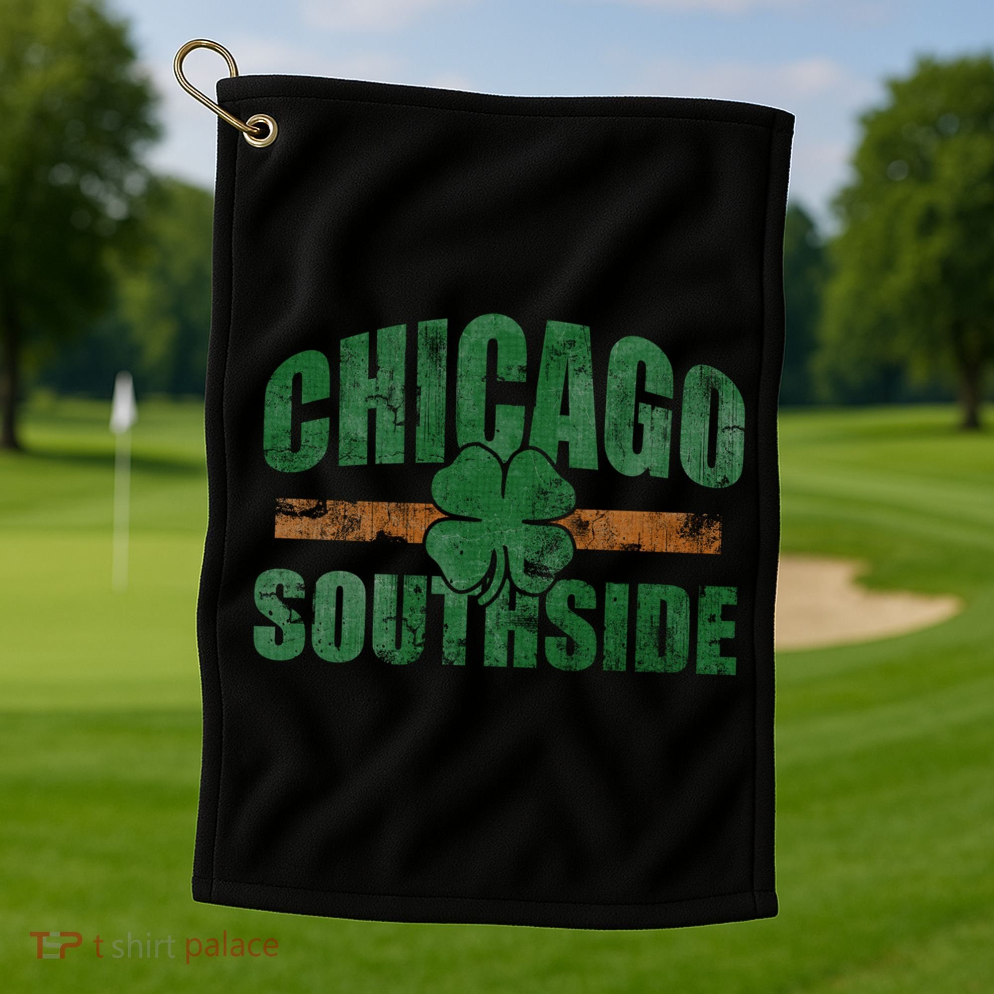 Irish Chicago Southside St Patricks Day Southsider Gift Golf Towel