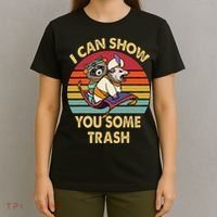 I Can Show You Some Trash Funny Raccoon Vintage Lovers T-Shirt thumb 4