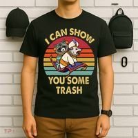 I Can Show You Some Trash Funny Raccoon Vintage Lovers T-Shirt thumb 6