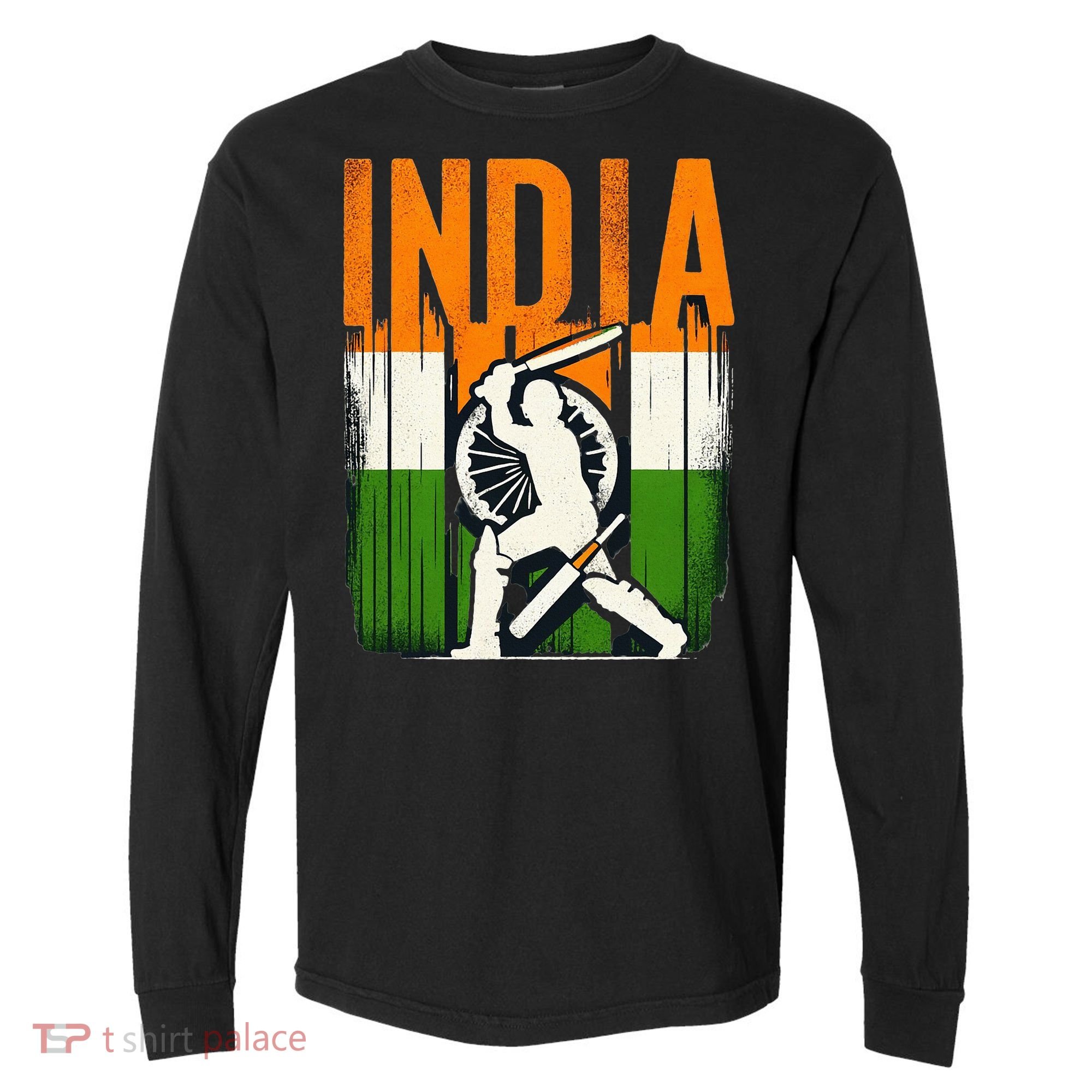 India Cricket Supporters Jersey Indian Cricket Fans Comfort Colors Heavyweight Long Sleeve T-Shirt