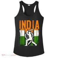 India Cricket Supporters Jersey Indian Cricket Fans Ladies PosiCharge Competitor Racerback Tank thumb 0