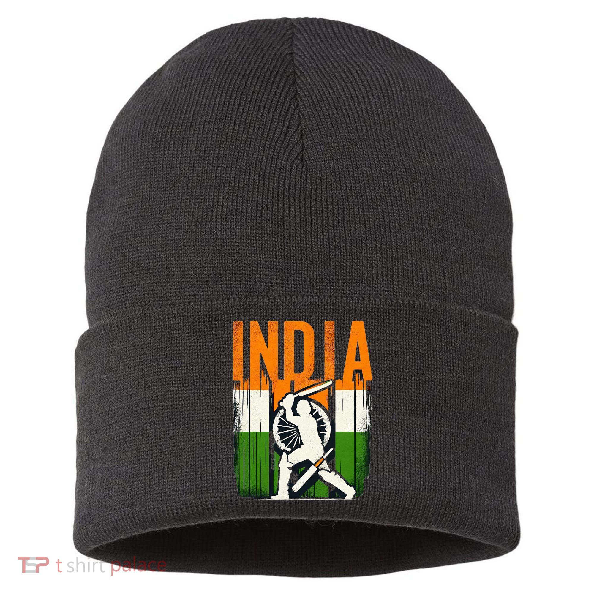 India Cricket Supporters Jersey Indian Cricket Fans Sustainable Knit Beanie