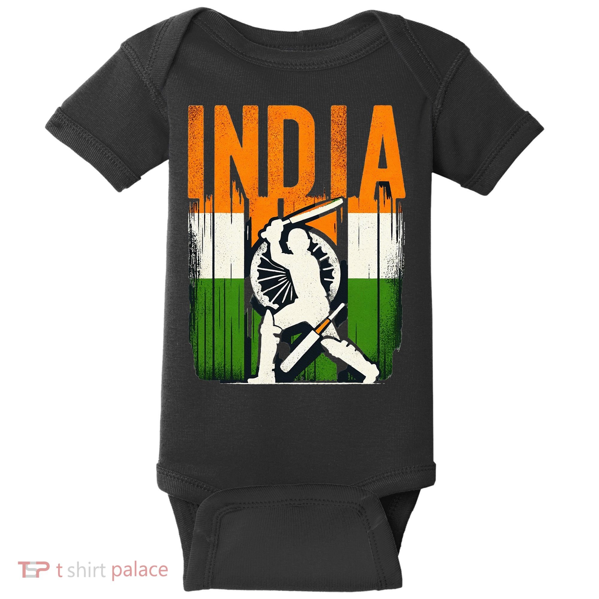 India Cricket Supporters Jersey Indian Cricket Fans Baby Bodysuit