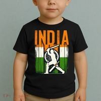 India Cricket Supporters Jersey Indian Cricket Fans Toddler T-Shirt thumb 2
