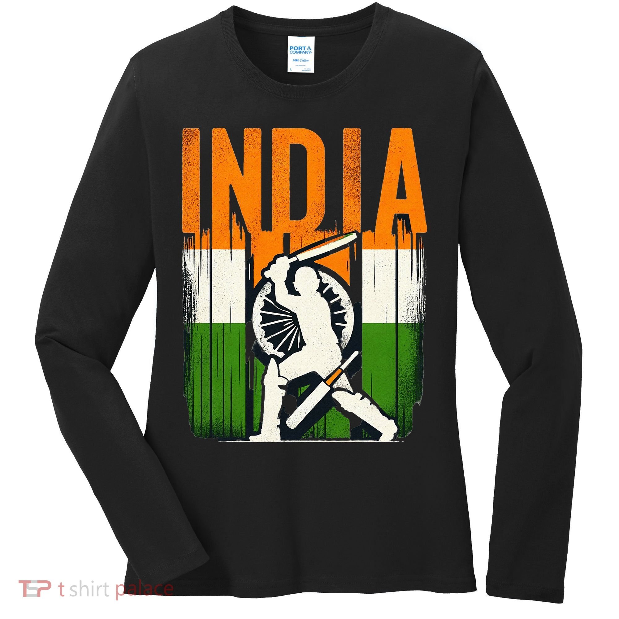 India Cricket Supporters Jersey Indian Cricket Fans Women's Long Sleeve Shirt