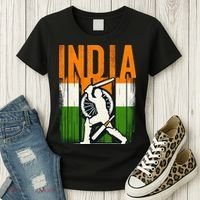 India Cricket Supporters Jersey Indian Cricket Fans Women's T-Shirt thumb 3