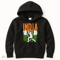 India Cricket Supporters Jersey Indian Cricket Fans Kids Hoodie thumb 0