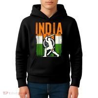 India Cricket Supporters Jersey Indian Cricket Fans Kids Hoodie thumb 4