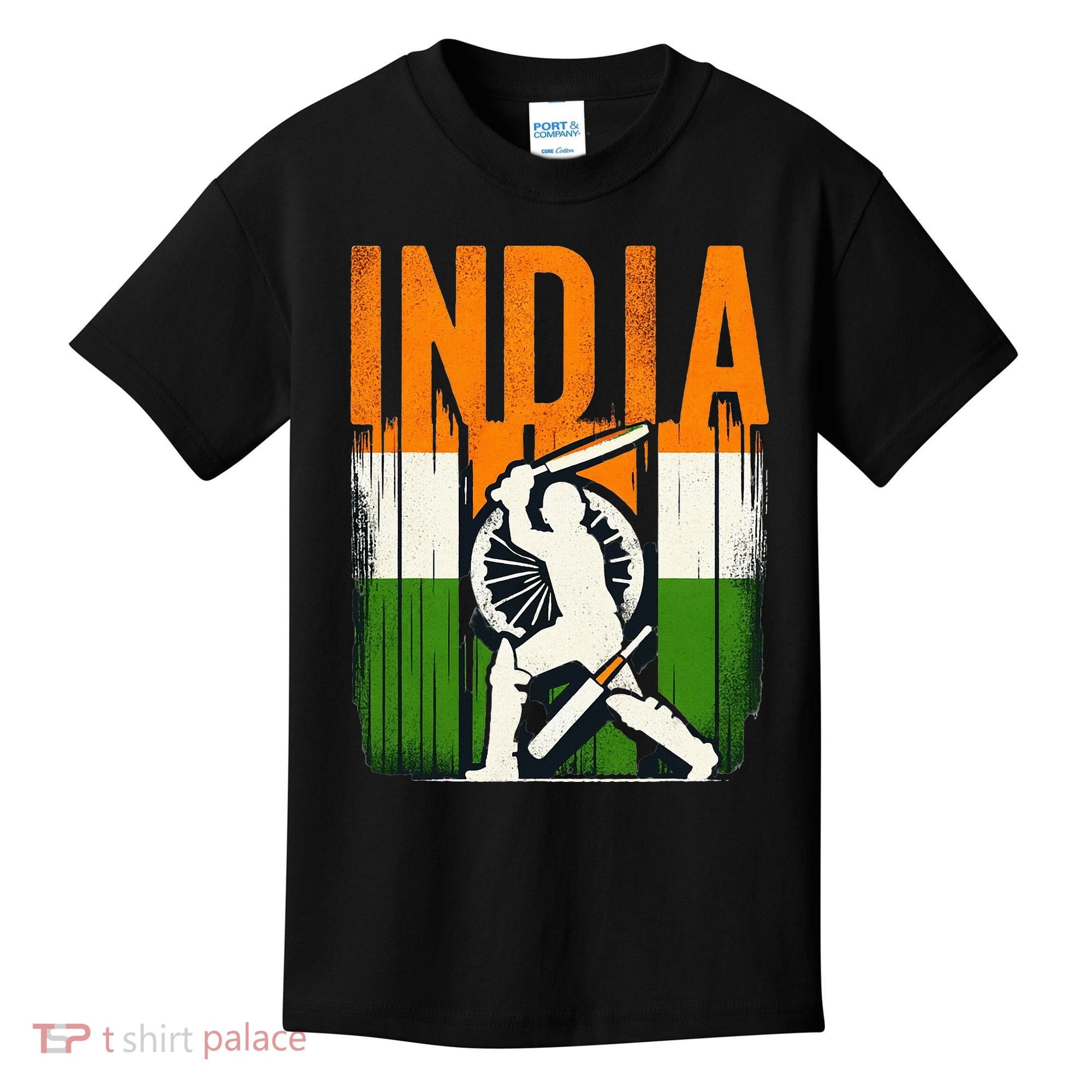 India Cricket Supporters Jersey Indian Cricket Fans Kids T-Shirt