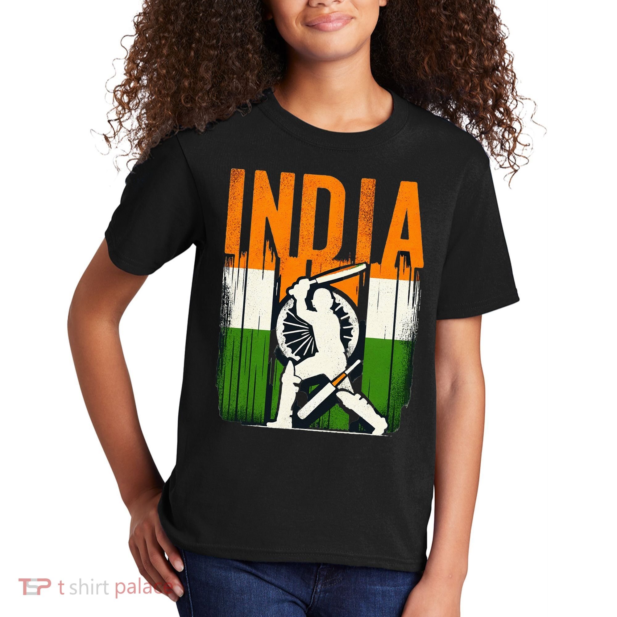 India Cricket Supporters Jersey Indian Cricket Fans Kids T-Shirt