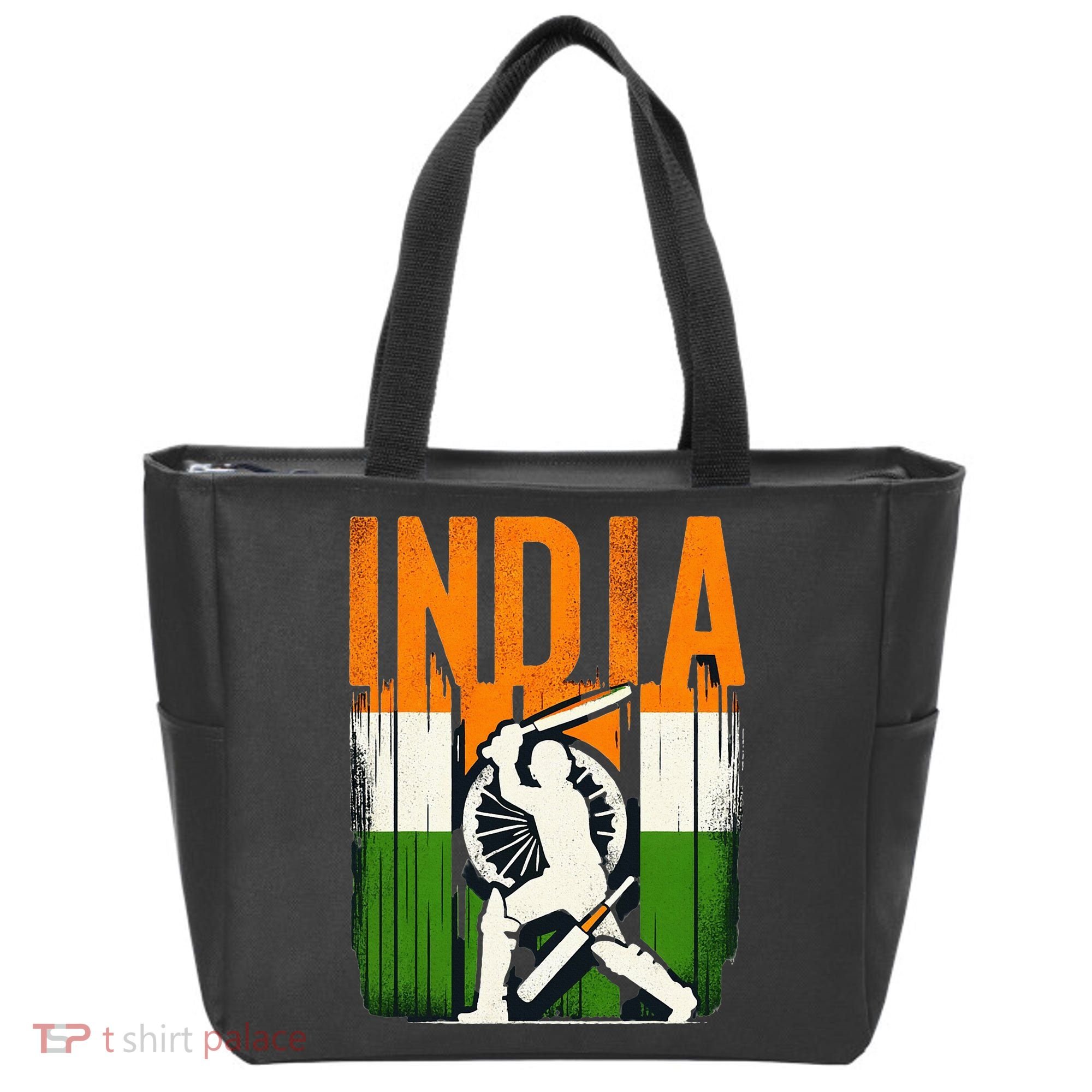 India Cricket Supporters Jersey Indian Cricket Fans Tote Bag