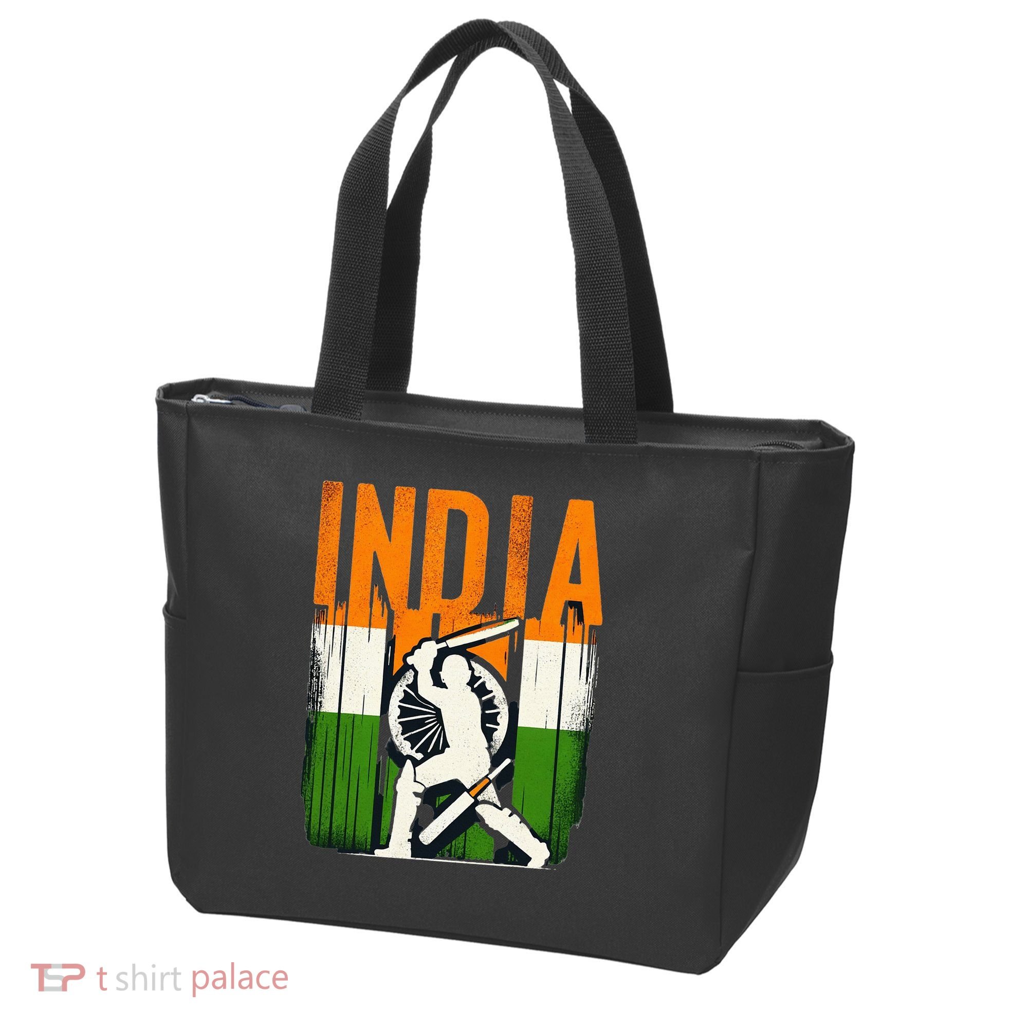 India Cricket Supporters Jersey Indian Cricket Fans Tote Bag
