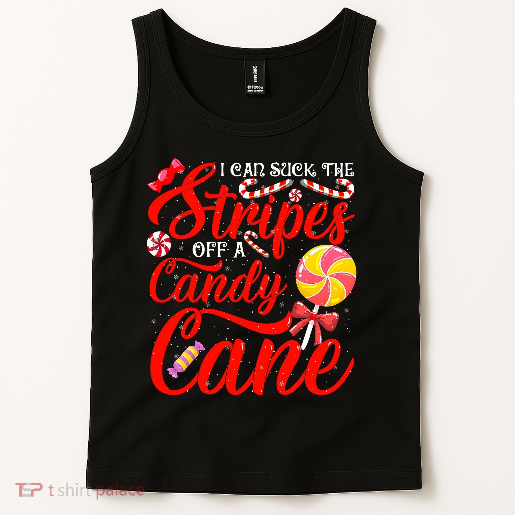 I Can Suck The Stripes Off A Candy Cane Christmas Naughty Tank Top