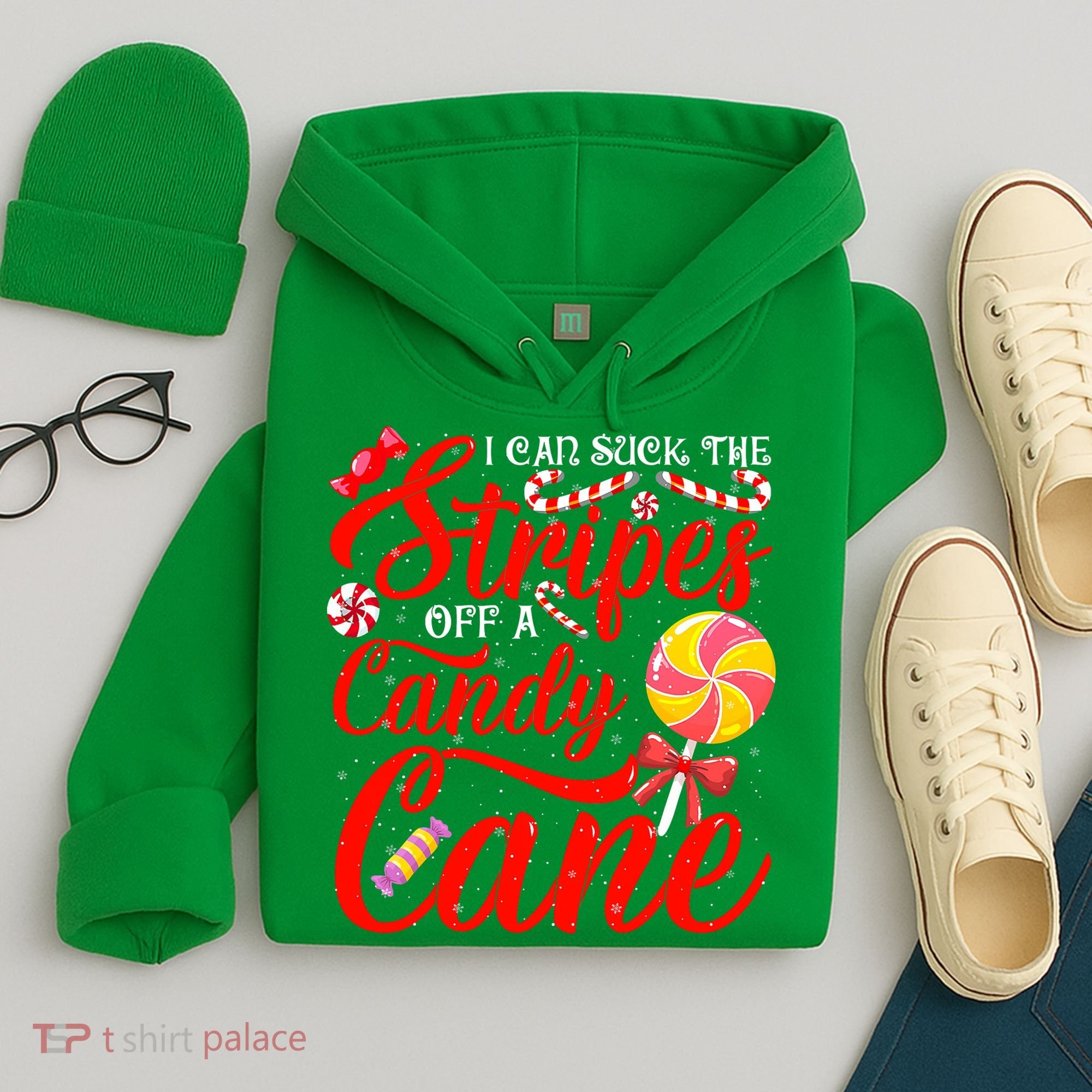 I Can Suck The Stripes Off A Candy Cane Christmas Naughty Hoodie
