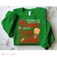 I Can Suck The Stripes Off A Candy Cane Christmas Naughty Sweatshirt thumb 2