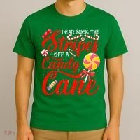 I Can Suck The Stripes Off A Candy Cane Christmas Naughty T-Shirt thumb 3