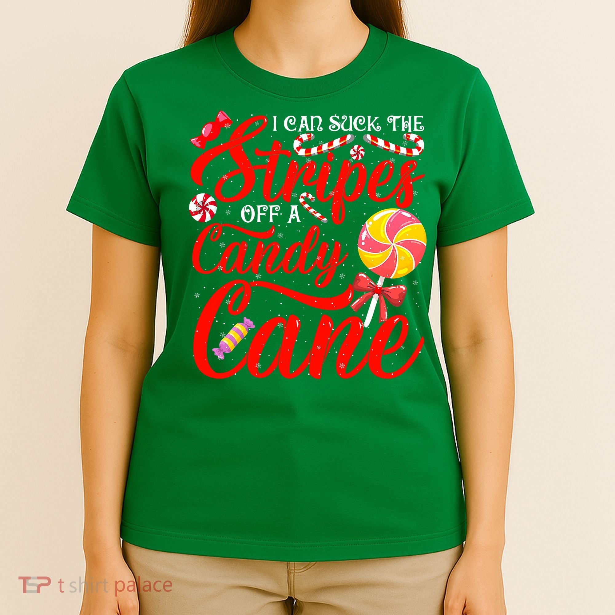 I Can Suck The Stripes Off A Candy Cane Christmas Naughty T-Shirt