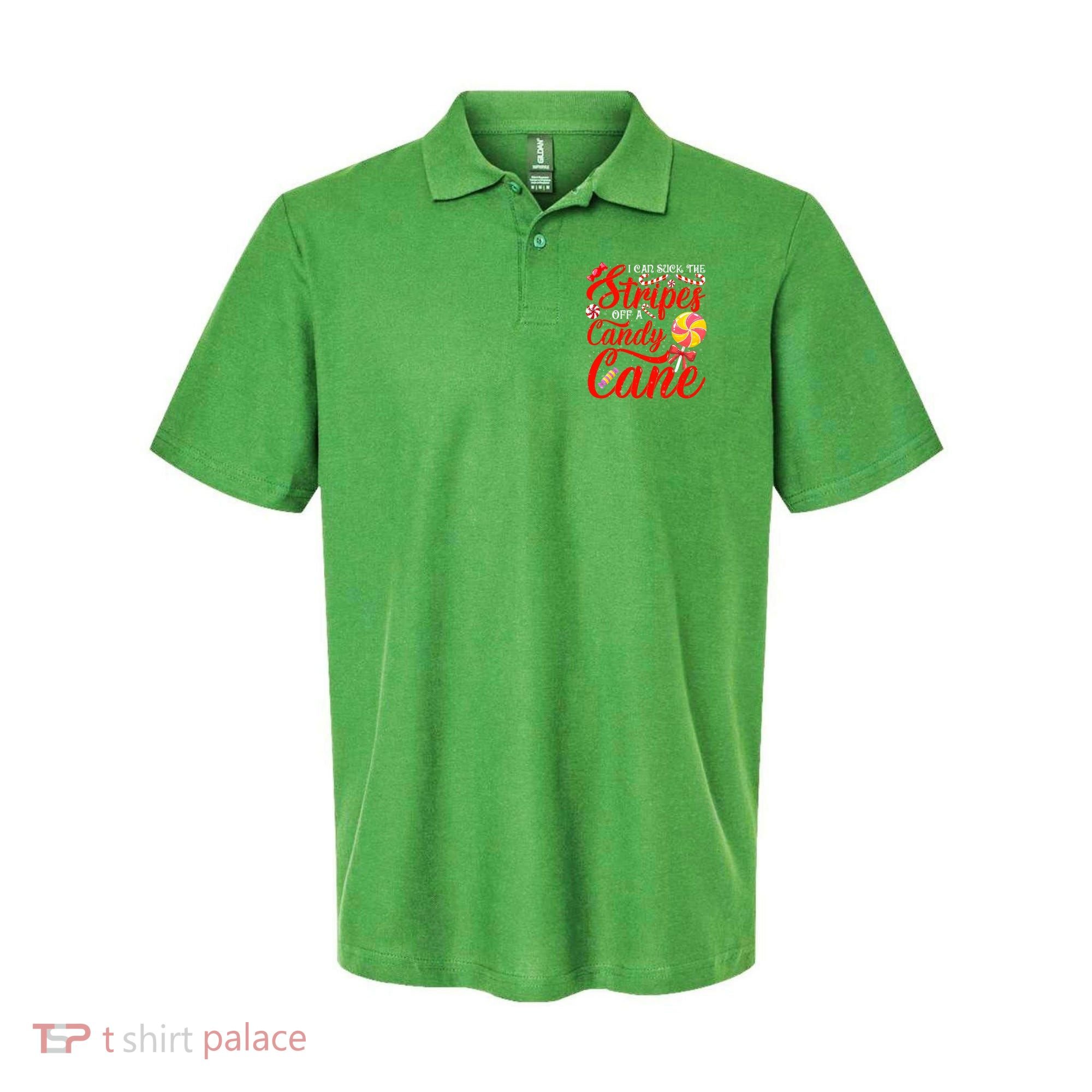 I Can Suck The Stripes Off A Candy Cane Christmas Naughty Polo