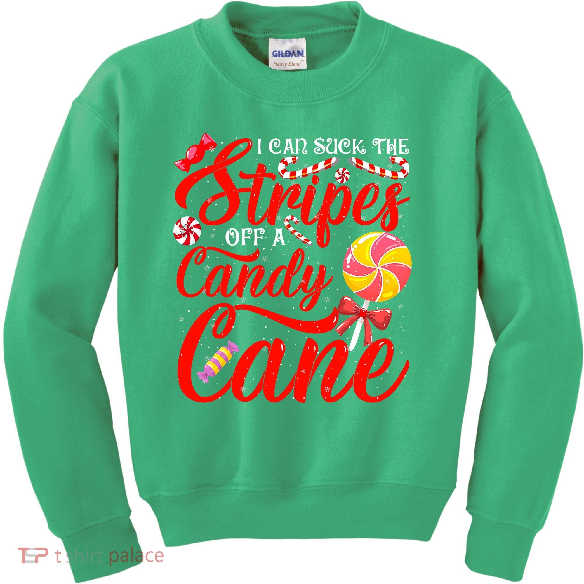 I Can Suck The Stripes Off A Candy Cane Christmas Naughty Kids Sweatshirt