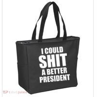 I Could Sh*t A Better President Funny Anti Biden Tote Bag thumb 2