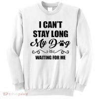 I Cant Stay Long. My Dog Is Waiting For Me Funny Dog Lover Gift Sweatshirt thumb 0