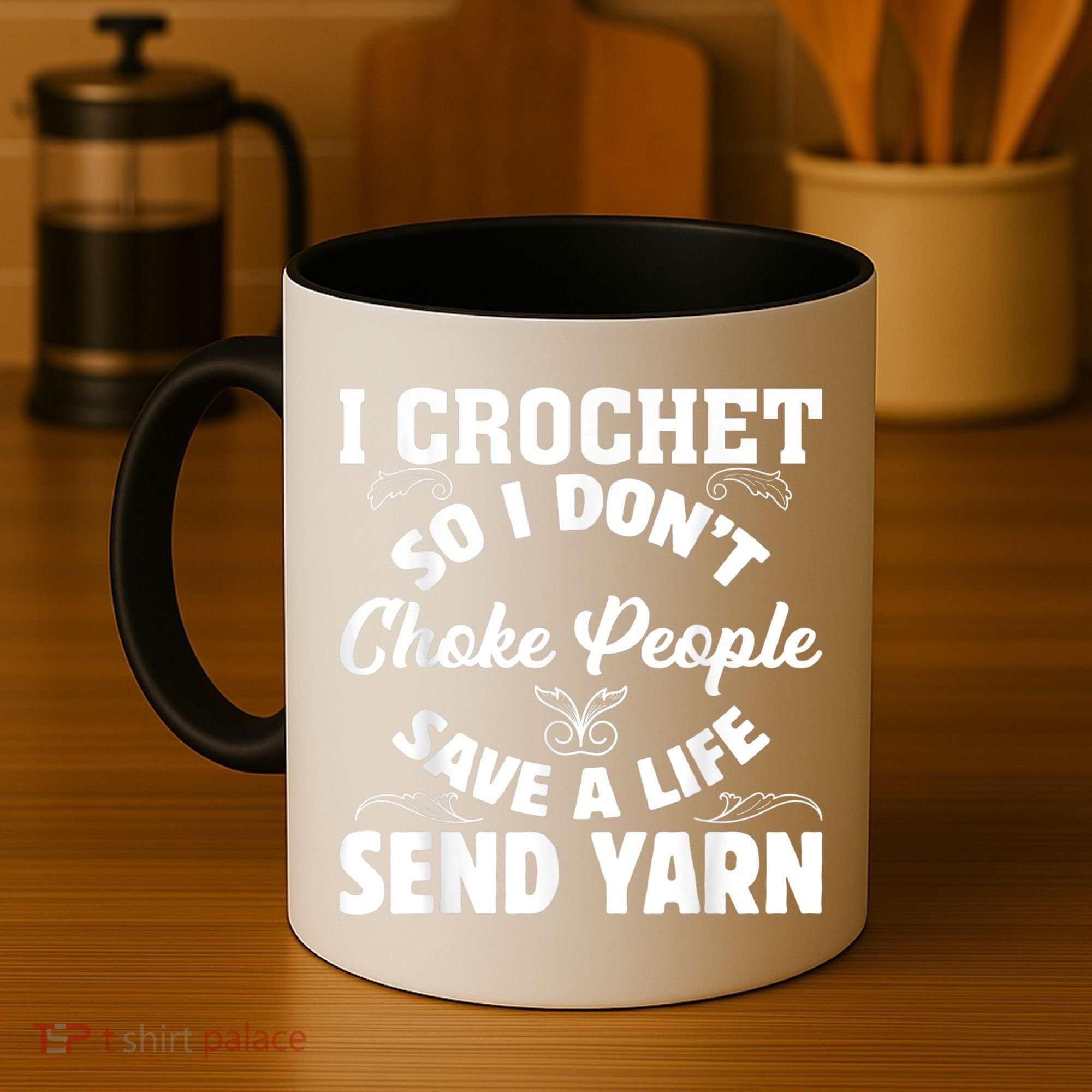 I Crochet So I Don't Choke People Save A Life Send Yarn Coffee Mug