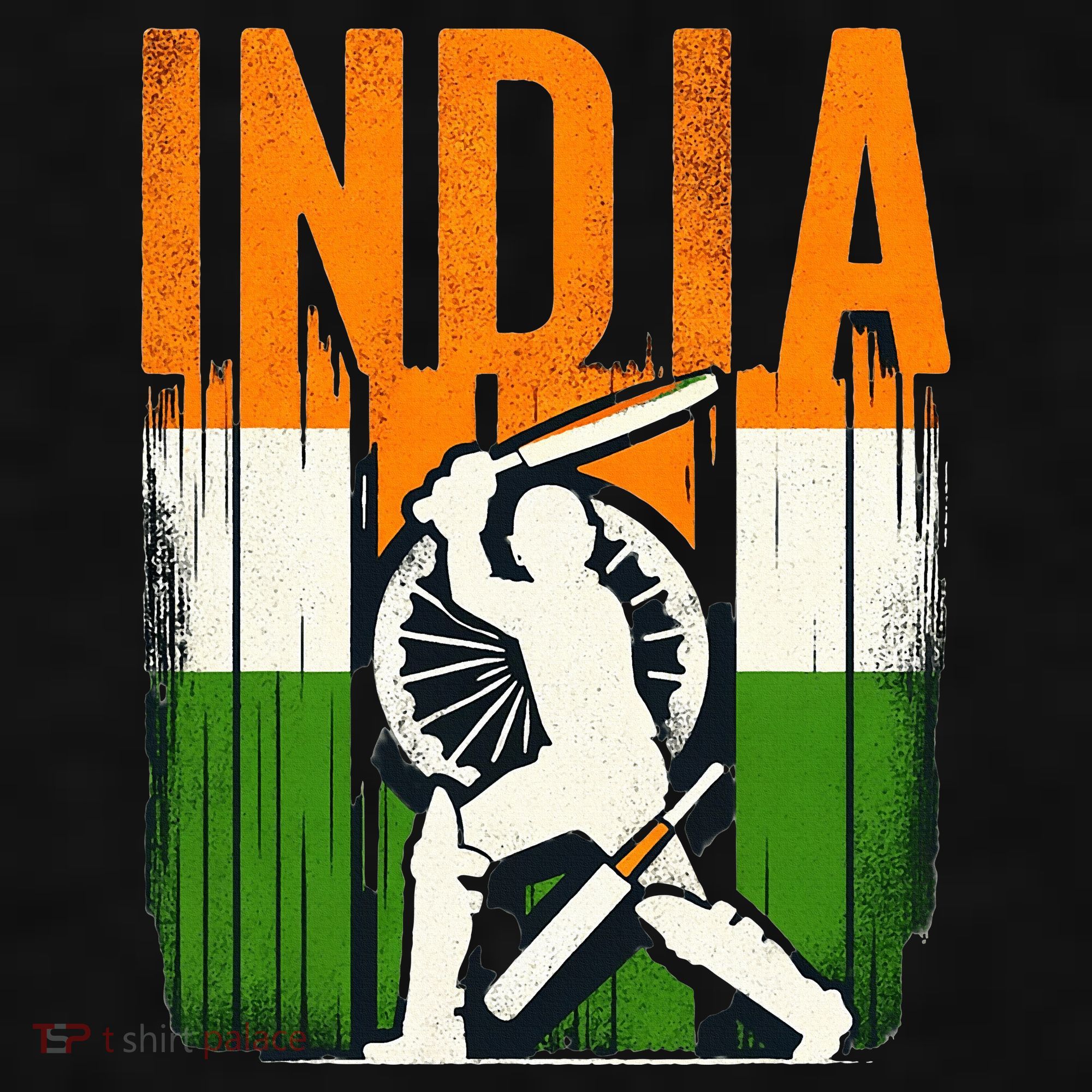 India Cricket Supporters Jersey  Indian Cricket Fans  Ladies PosiCharge Tri-Blend Wicking Tank