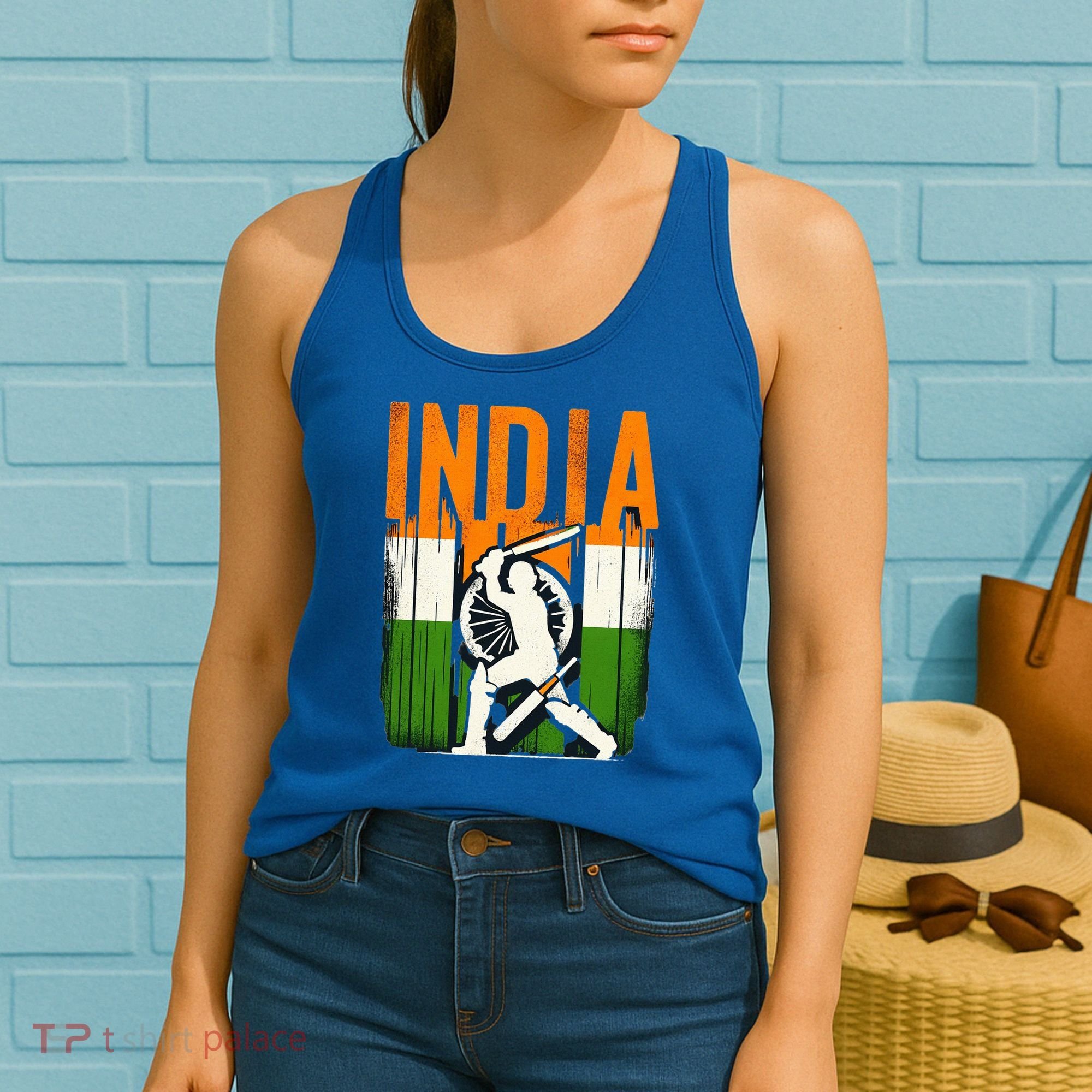 India Cricket Supporters Jersey  Indian Cricket Fans  Women's Tank Top