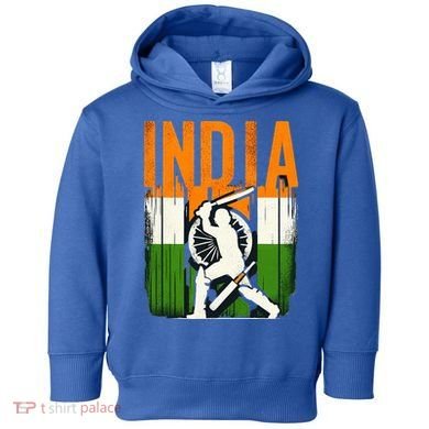 India Cricket Supporters Jersey  Indian Cricket Fans  Toddler Hoodie