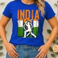 India Cricket Supporters Jersey  Indian Cricket Fans  Women's T-Shirt thumb 2