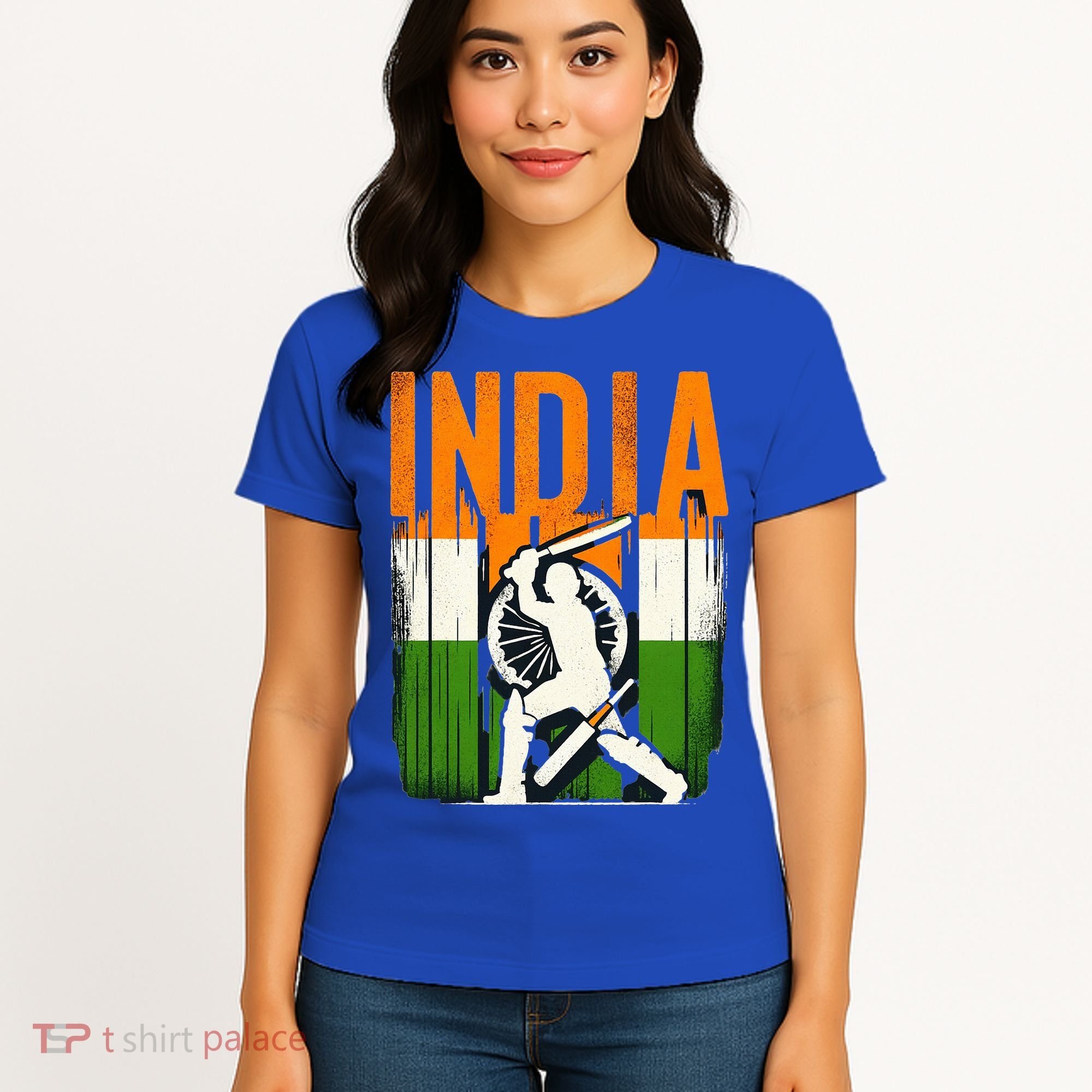 India Cricket Supporters Jersey  Indian Cricket Fans  Women's T-Shirt