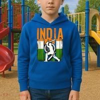 India Cricket Supporters Jersey  Indian Cricket Fans  Kids Hoodie thumb 2