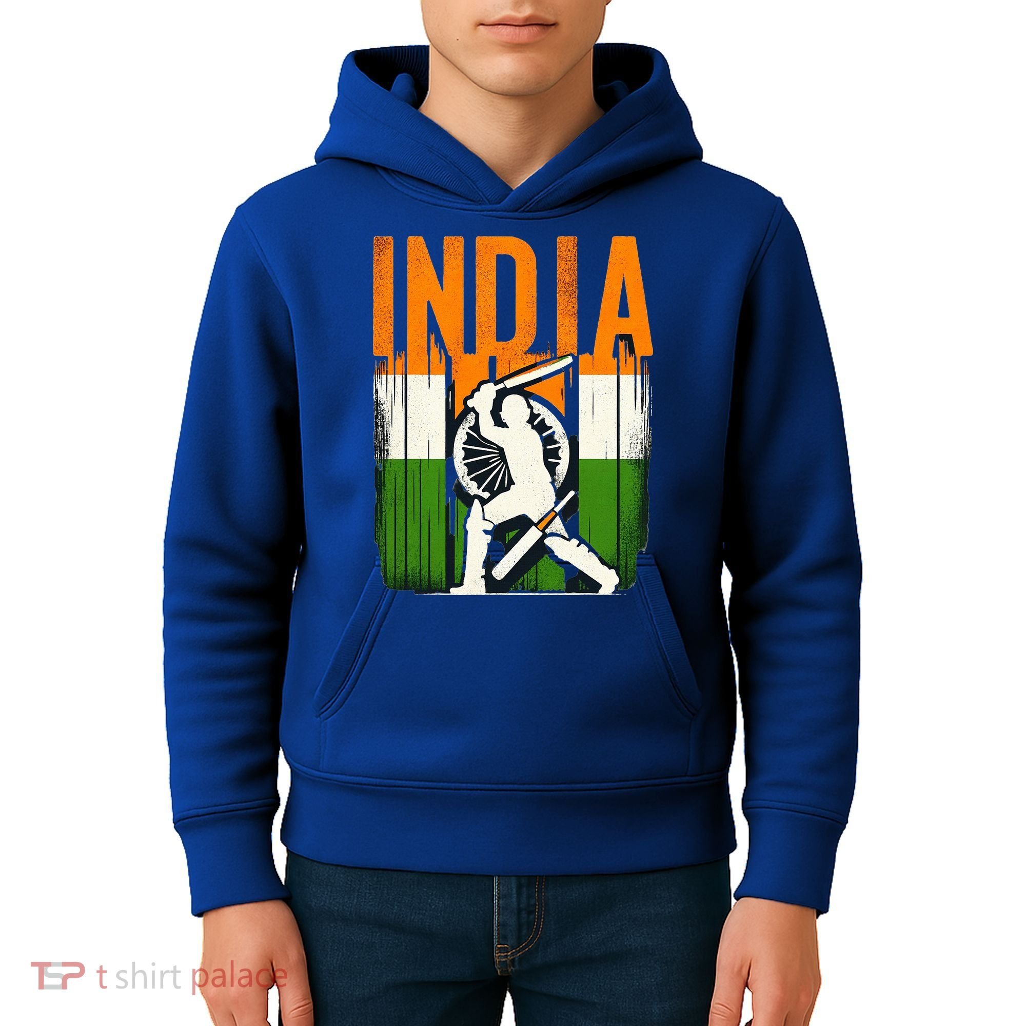 India Cricket Supporters Jersey  Indian Cricket Fans  Kids Hoodie