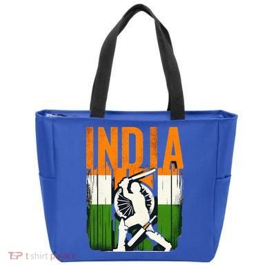 India Cricket Supporters Jersey  Indian Cricket Fans  Tote Bag