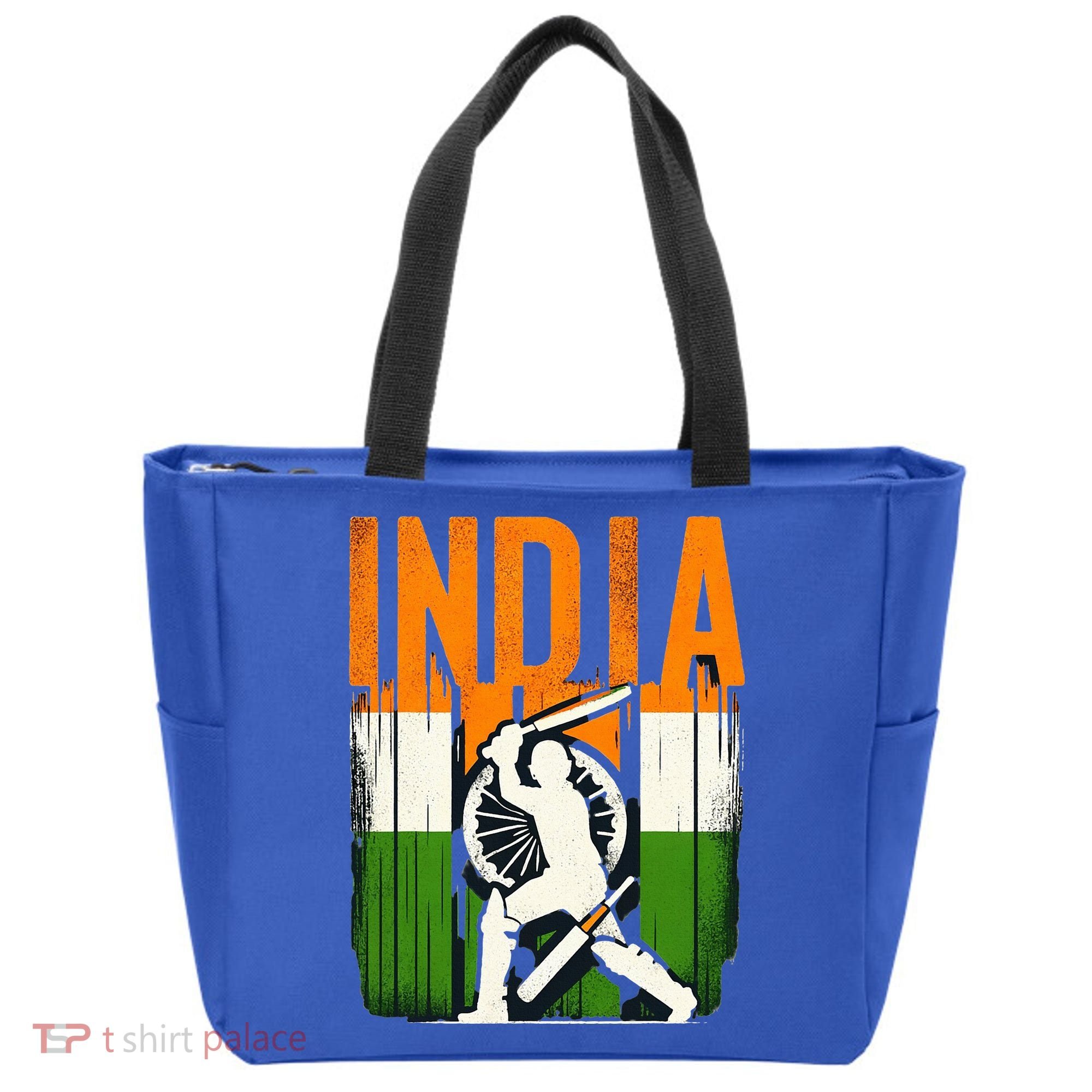 India Cricket Supporters Jersey  Indian Cricket Fans  Tote Bag